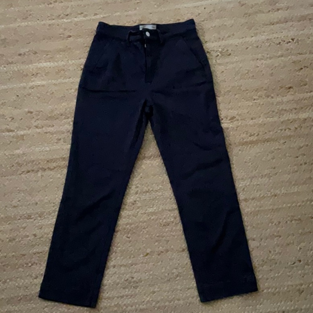 Everlane navy twill trousers